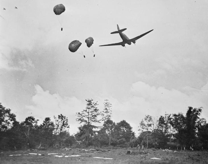 Air Supply Drop to American Troops, Myitkyina, Burma, 1944