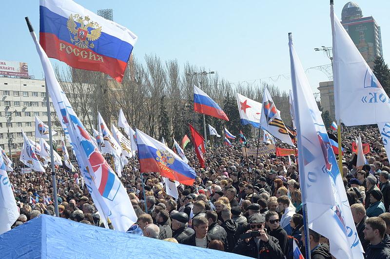 Pro-Russian and Separatist Rally; Donetsk, Ukraine, Apr 2014