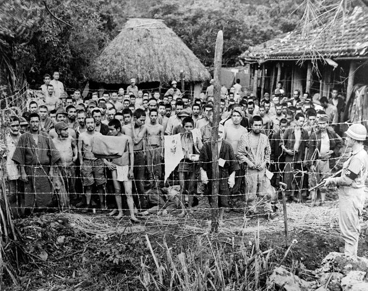 Japanese POWs, Okinawa, Japan, June 1945