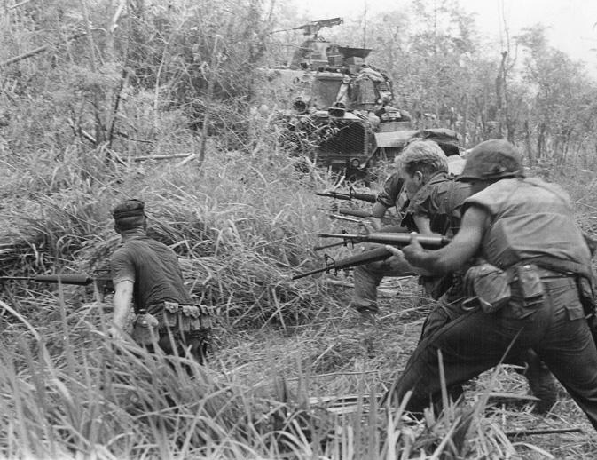 US Marines in Operation Allen Brook, South Vietnam, May, 1968