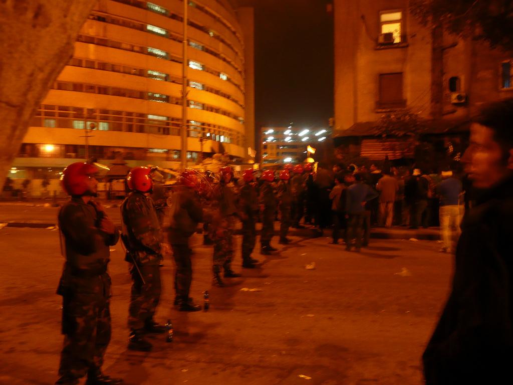 Soldiers guard state TV