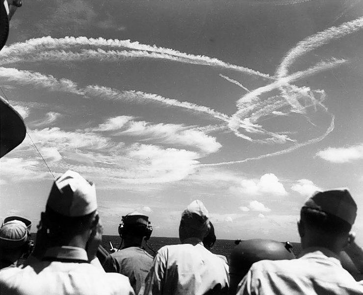 Contrails Over the Battle of the Philippine Sea, June 1944