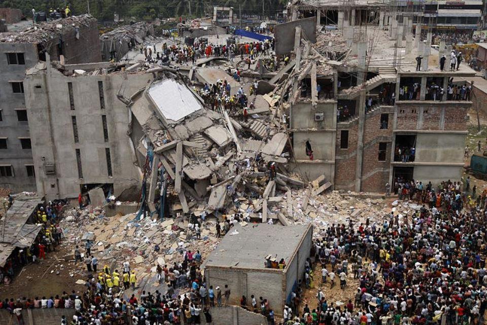 Aerial View of the Savar Building Disaster, Bangladesh, May 2013