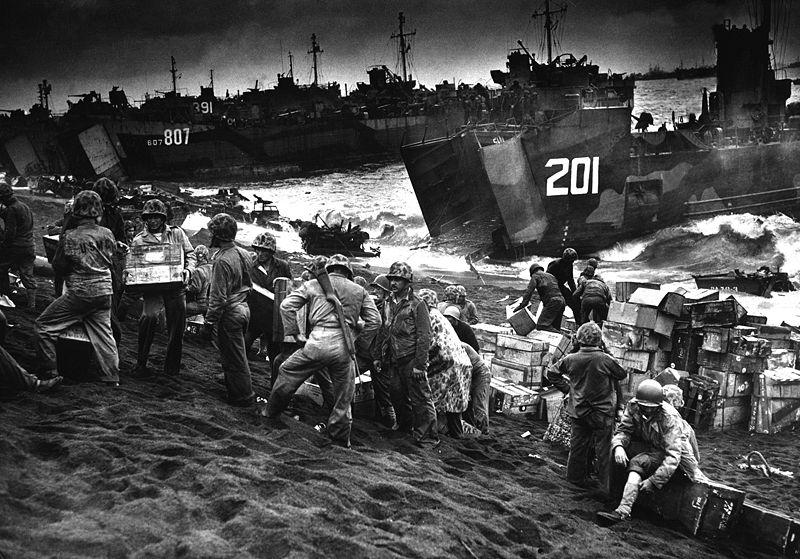 American Supplies Landed at Iwo Jima, Japan, 1945