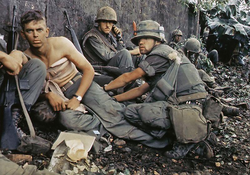 Wounded US Marines, Battle of Hue, South Vietnam, June 1968