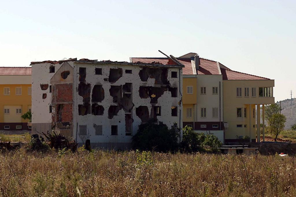 War damage near Mostar