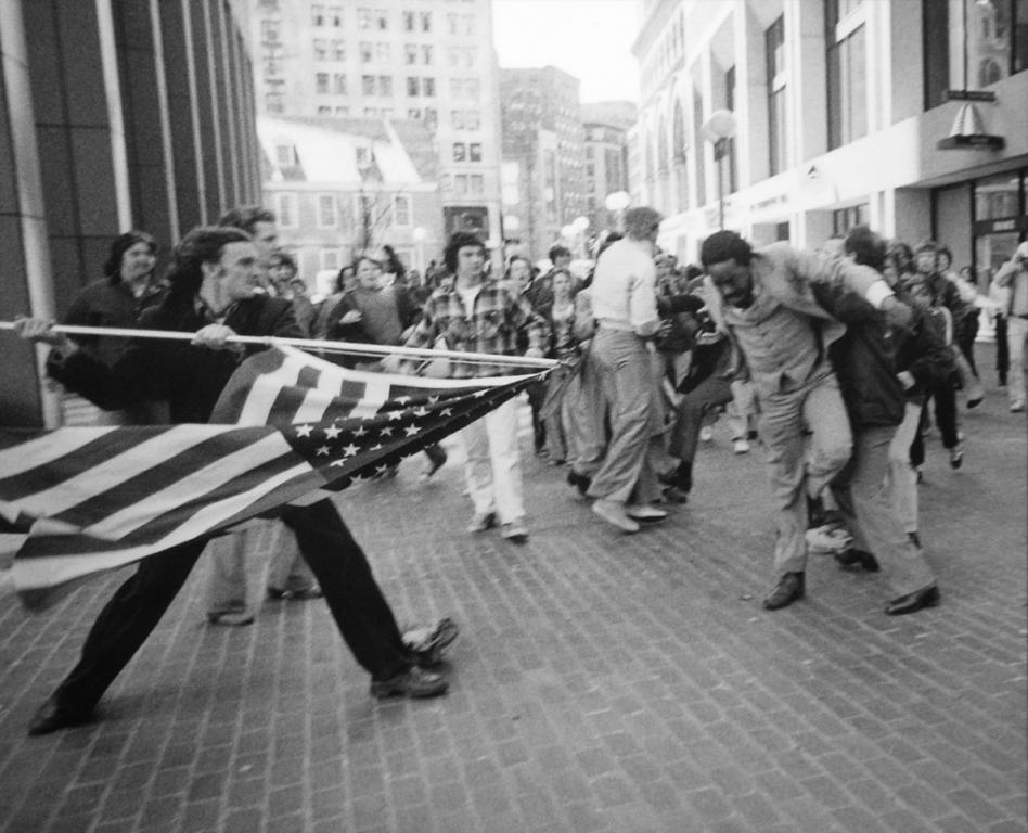 The Soiling of Old Glory; Boston, USA, Apr 1976