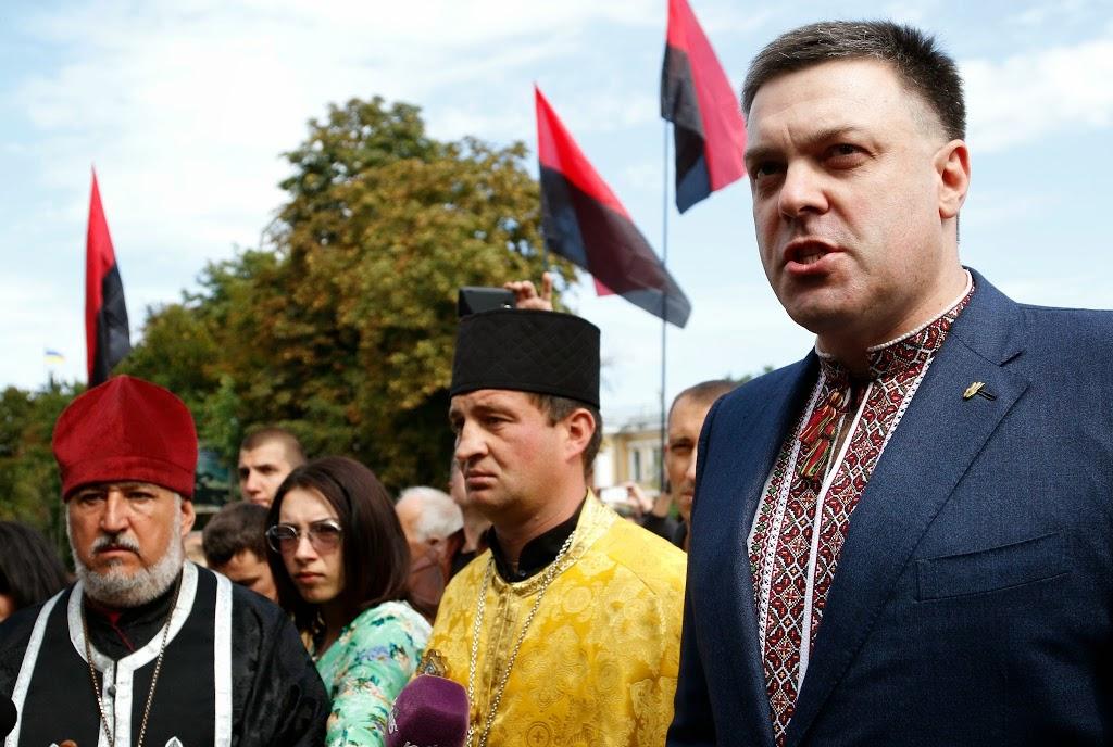 Nationalist Leader Oleh Tyahnybok at a Svoboda Rally, Kiev, August 2014
