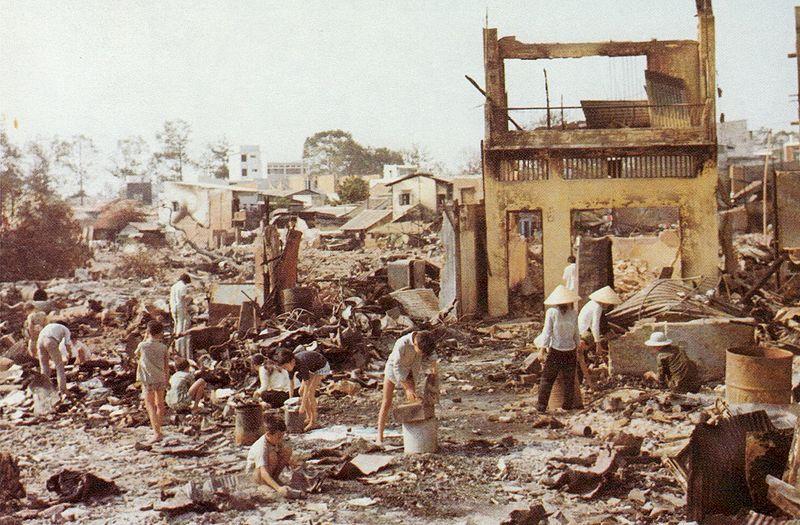 Ruins of Saigon Following Tet Offensive, South Vietnam, 1968