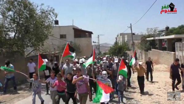 Palestinians Protest Against Israeli Occupation; Kafr Qadum, West Bank, Palestine, July 2015