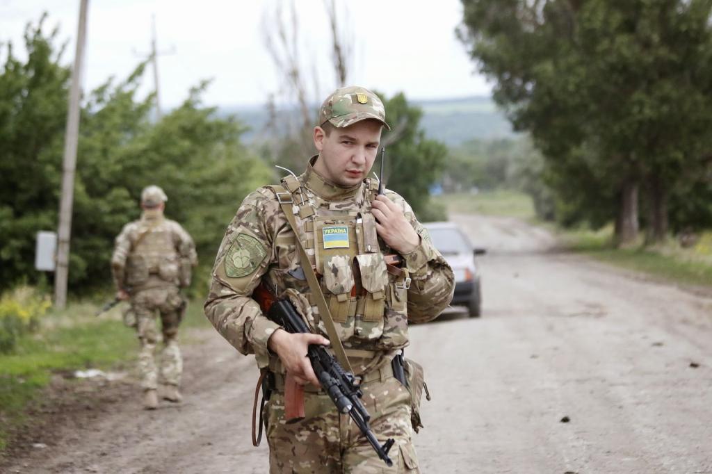 Ukrainian Soldier of 'Svoboda' Battalion in Donbass, E Ukraine; June 2016