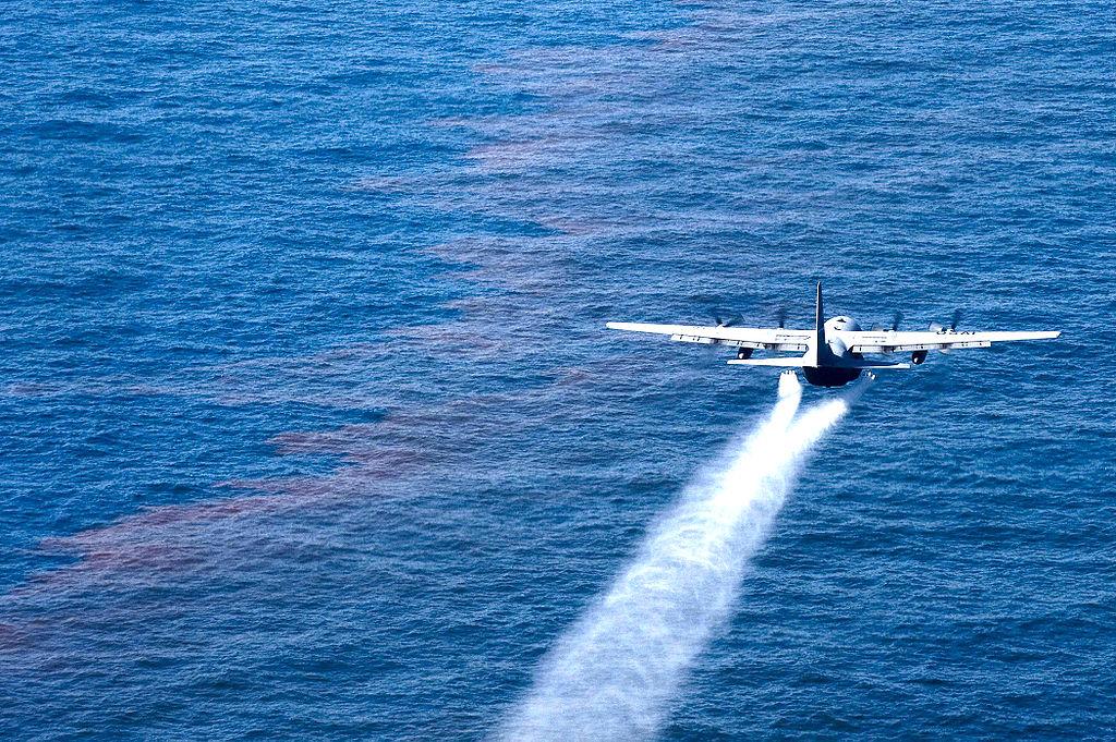 USAF Plane Drops Oil Dispersant