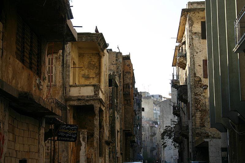 Beirut Buildings Still Scarred from Civil War, Lebanon, 2006