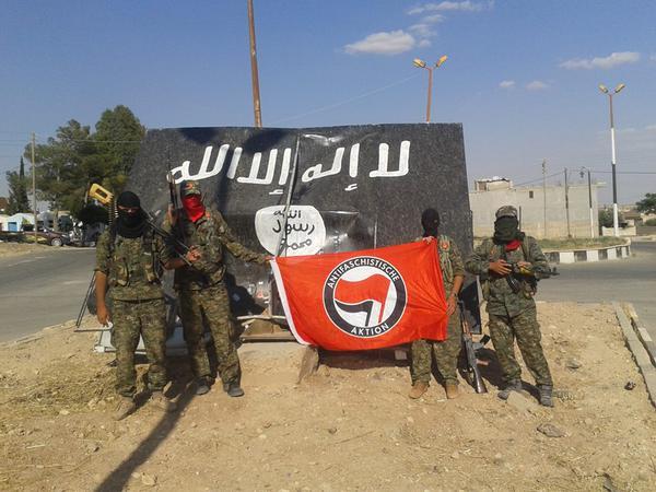 Members of the International Freedom Brigade in Tell Abyad, Syria; June 2015