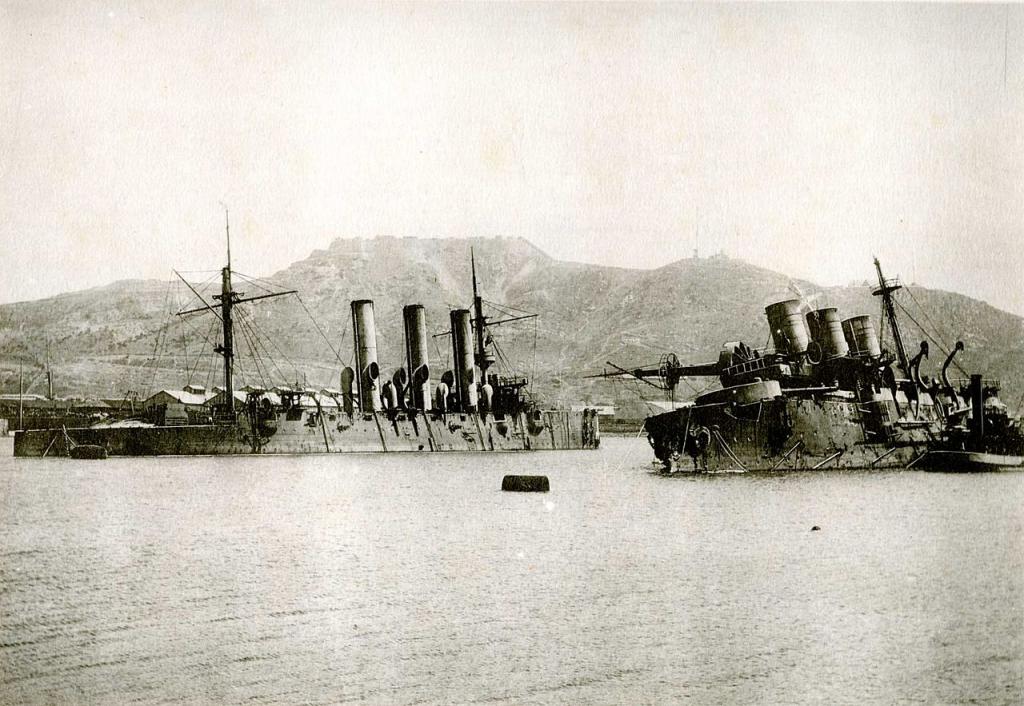Victorious Japanese Battleships at Port Arthur