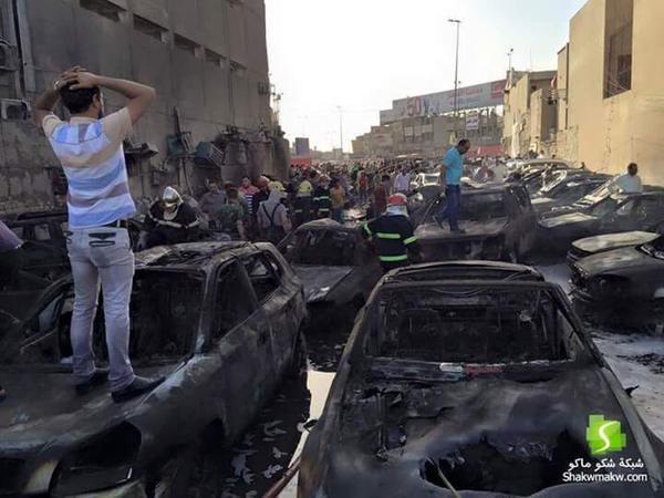 Aftermath of Improvised Explosive Device Explosion in Beirut Square; Baghdad, Iraq, June 2015