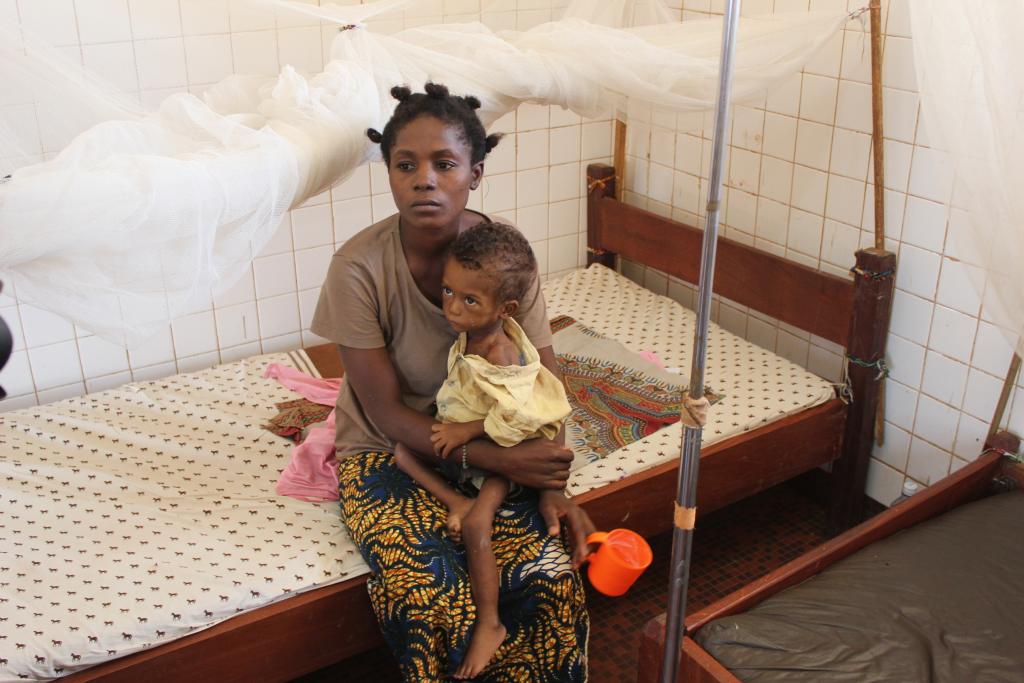 Malnourished Child and Mother During Civil War, Central African Republic, 2013