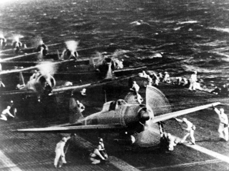 Japanese Aircraft on Carrier Shokaku, Before Attack on Pearl