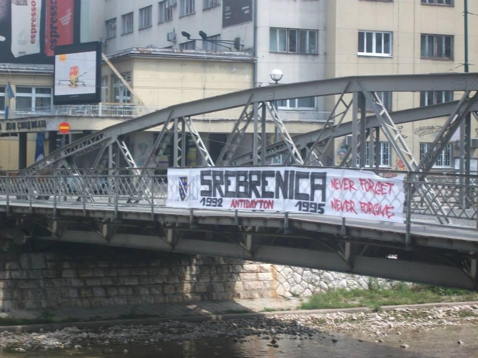 Commemoration of the Srebrenica Massacre at Sarajevo Bridge; Bosnia, July 2014