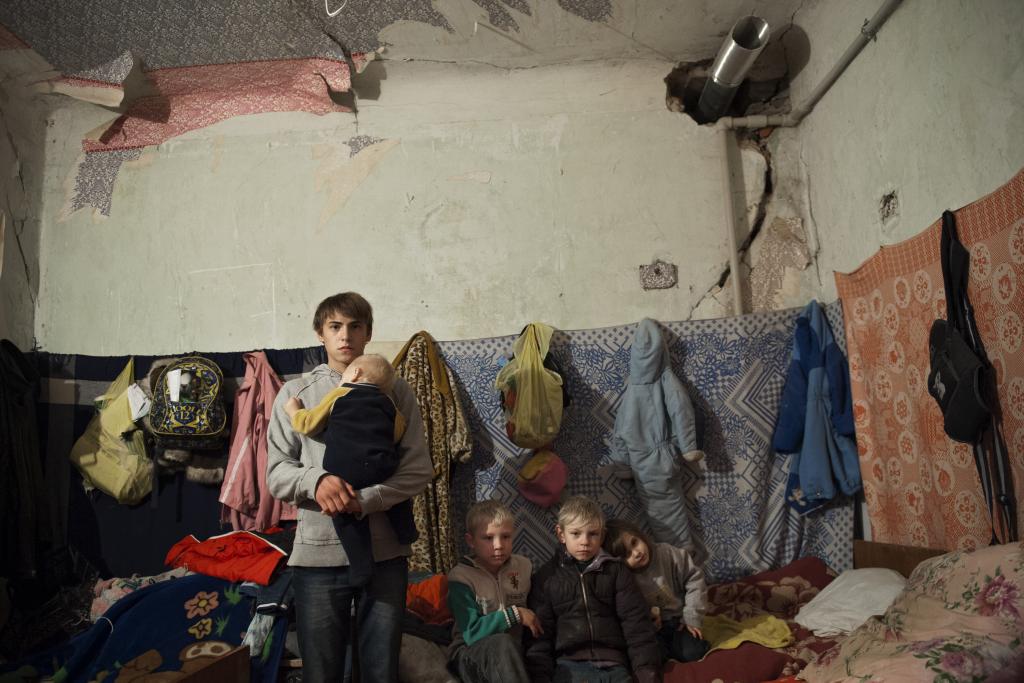 Displaced Family From Donbass Fighting, Eastern Ukraine, 2014