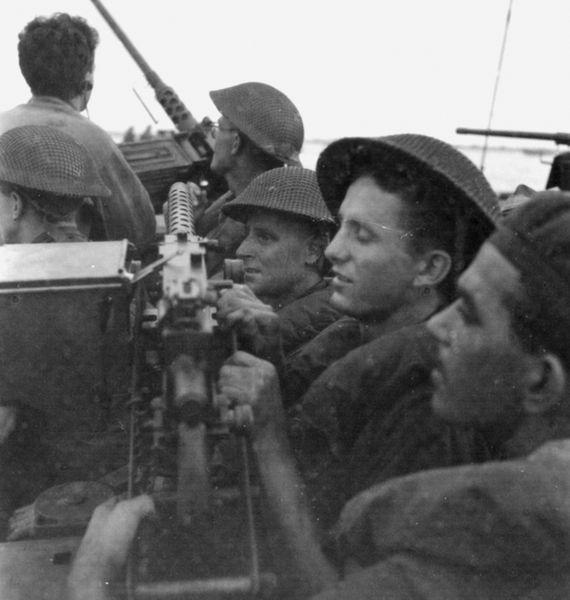 Australian Troops Land on Labuan Island, Malaysia; WWII; June 1945