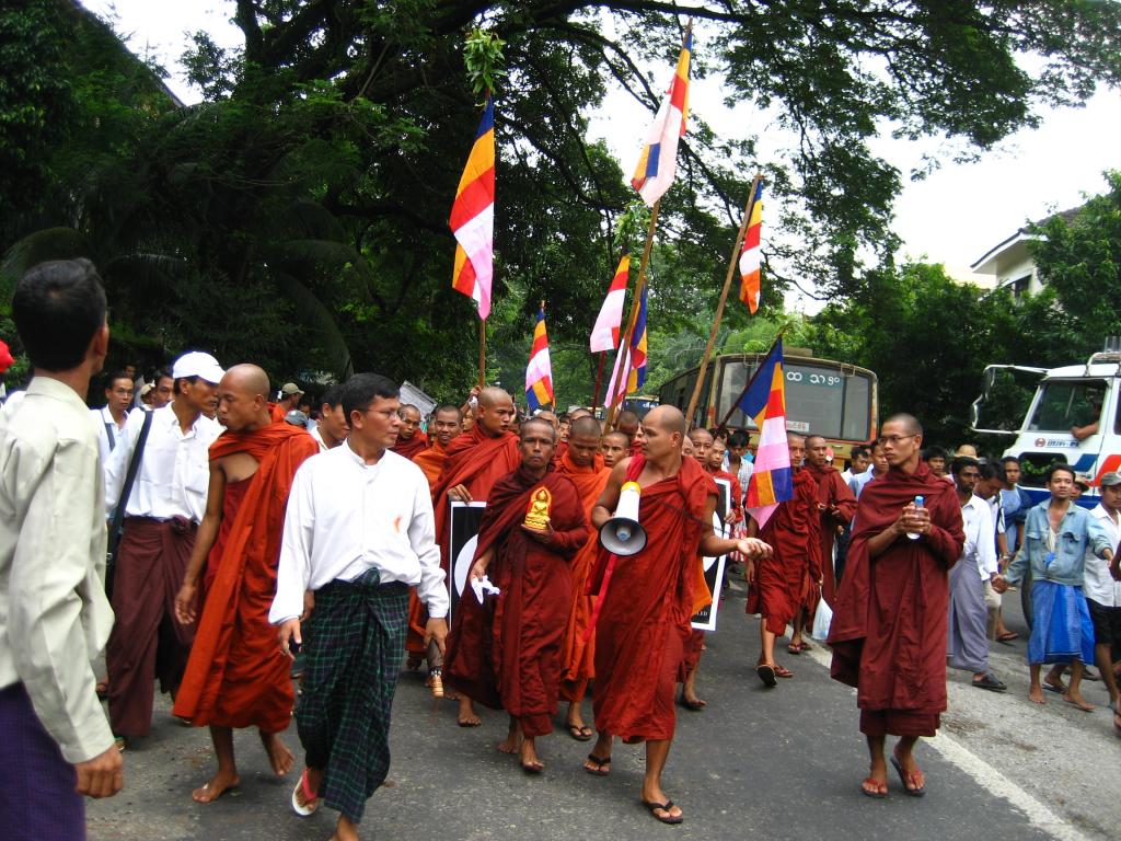 Saffron Revolution, Rangoon Myanmar, September 2007