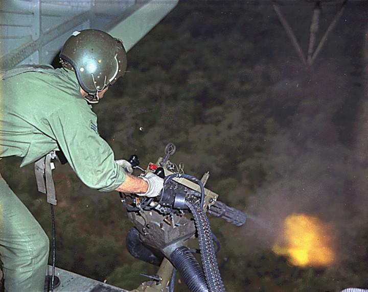 US Helicopter Over South Vietnam, October, 1968
