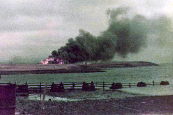 Goose Green School Hit, Falklands, May 1982