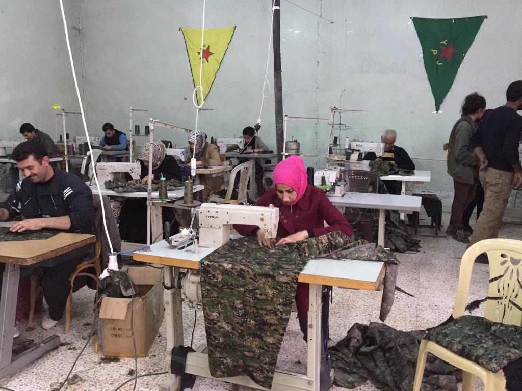 YPG/YPJ Sewing Cooperative; Derik, Syria, December 2014