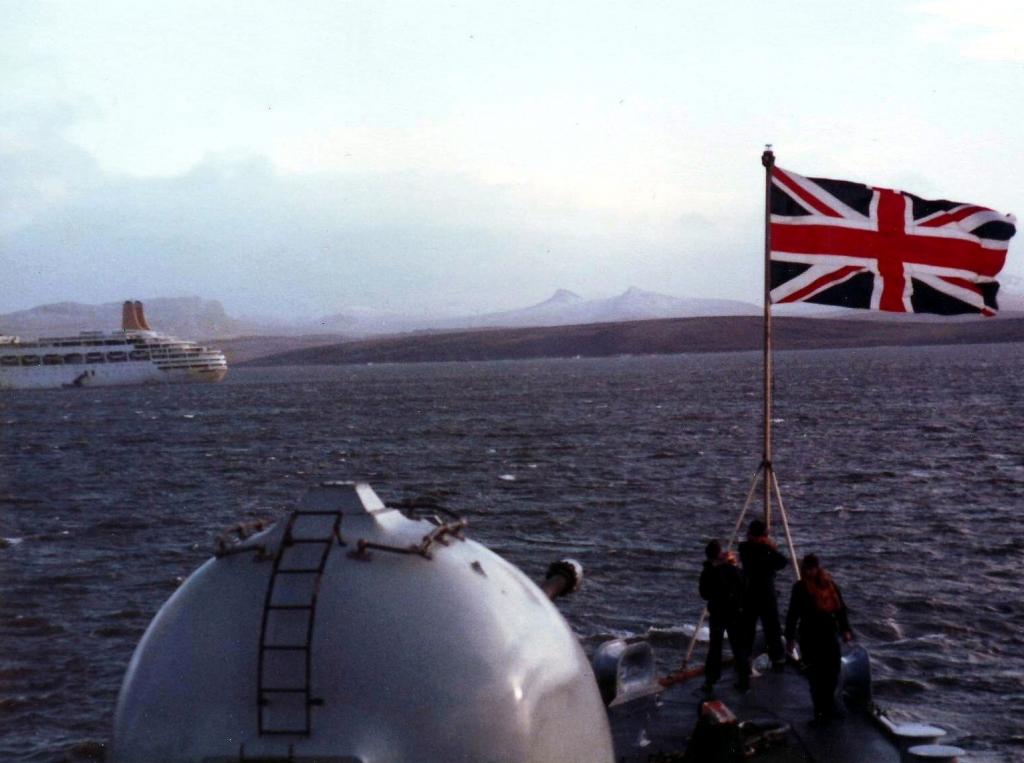 Naval Vessell, Port Stanley, End of Hostilities, 1982