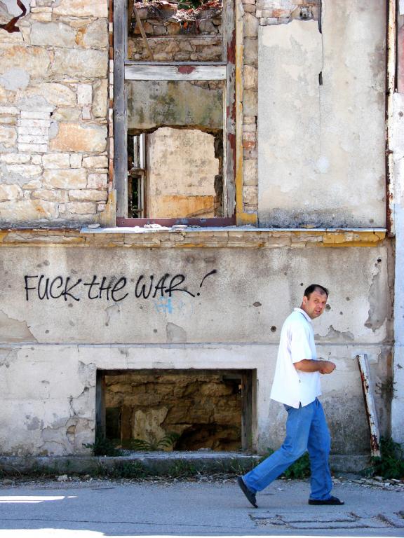 Anti-War Graffiti Mostar 2007