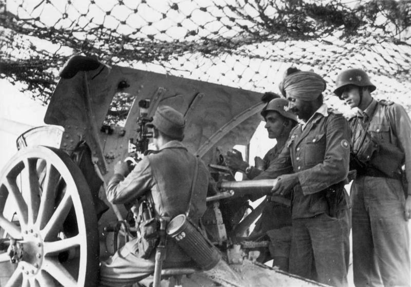 Indische Legion Troops Manning Artillery, France, 1944