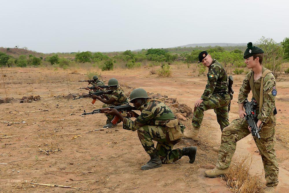 Irish and British Soldiers Training Malian Soldiers