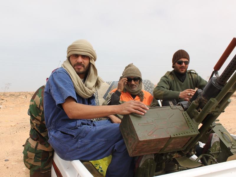 Rebels near Brega - Libyan Civil War 