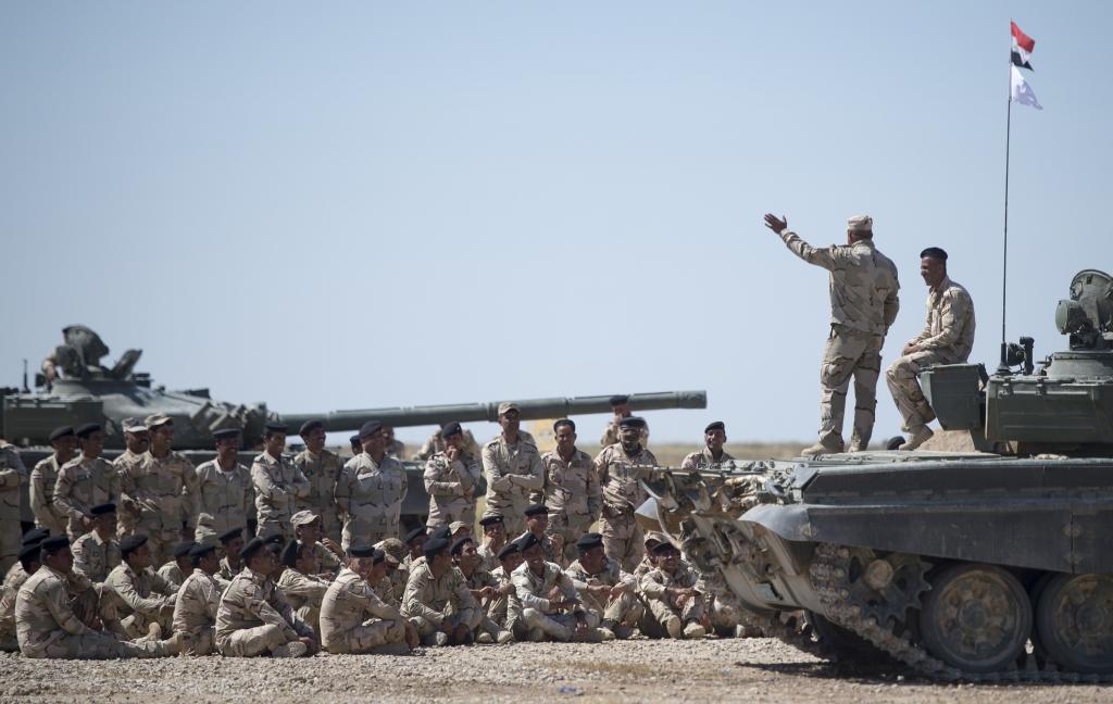 Iraqi Troops Undergoing Training; Besmaya Range, Iraq, April 2016