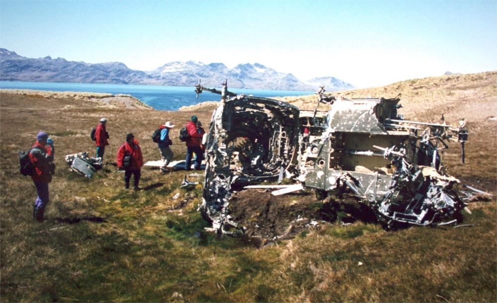 Remains of Argentine Puma Helicopter, South Georgia Island, 1999