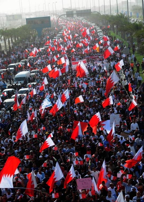 Large Protest March, Bahrain, February 2011