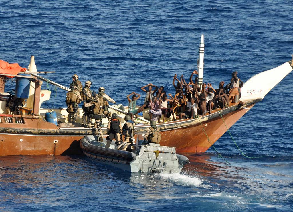 German Naval Force Boards a Suspicious Vessel, Indian Ocean, 2012