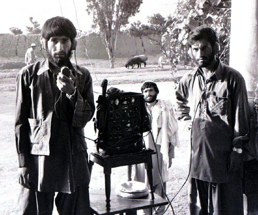 Afghan Mujahideen Operate Radio in Munda Dir, Pakistan, 1985