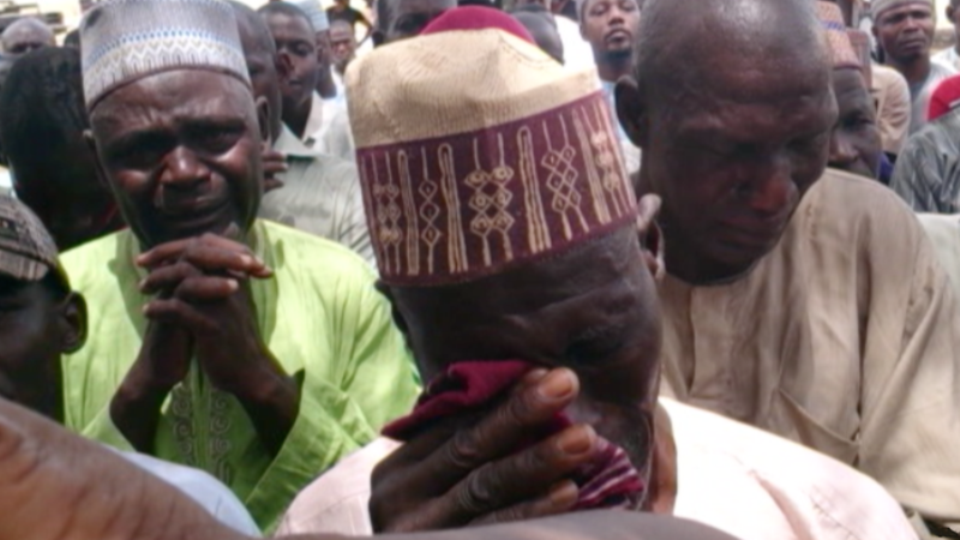 Grieving Parents of Abducted Schoolgirls in Chibok, Nigeria, April 2014