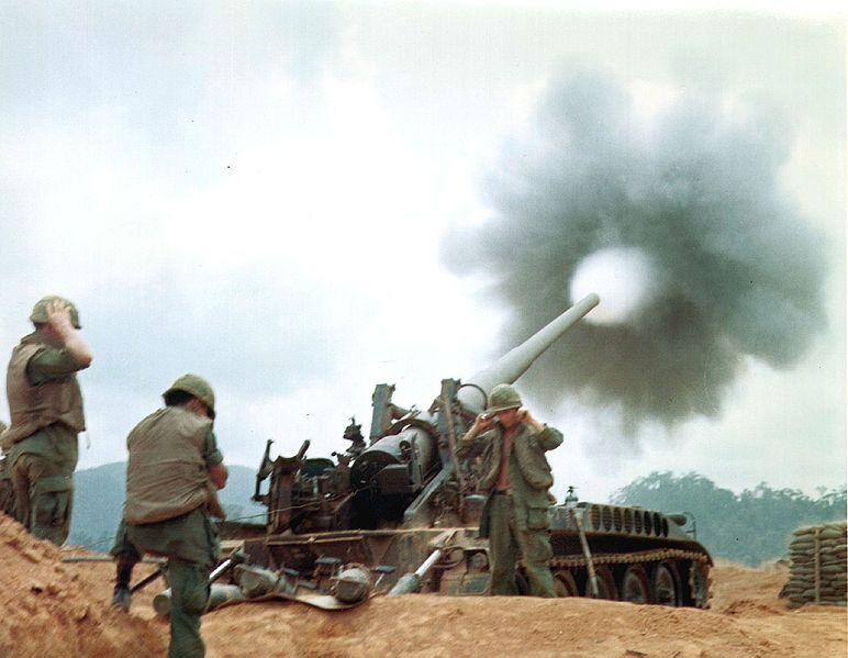 Artillery at the Battle of Khe Sanh, South Vietnam, 1968