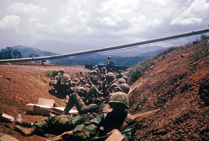 US Troops Await Evacuation, Battle of Kham Duc, South Vietnam, May 1968