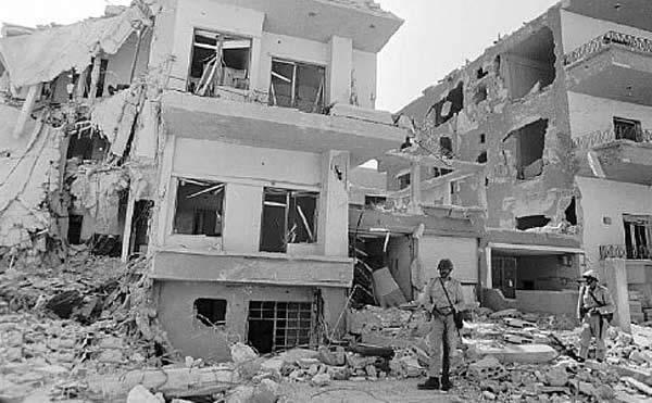 Israeli Bombing of Damascus, Syria, 1973