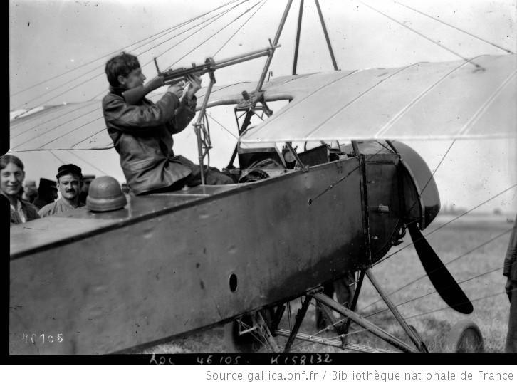 Early Attempt at a Forward Mounted Aerial Machine Gun, Western Front, World War I