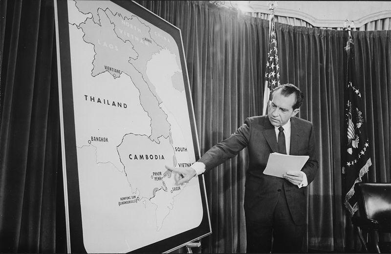 US President Nixon Justifying Cambodian Incursion to the American People, April, 1970