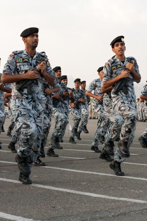 Saudi security forces on parade
