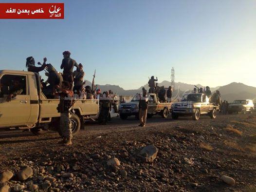 Reinforcements from Yemen's General People's Committee on the Road to Lahij, Lahij - Yemen, Mar 2015