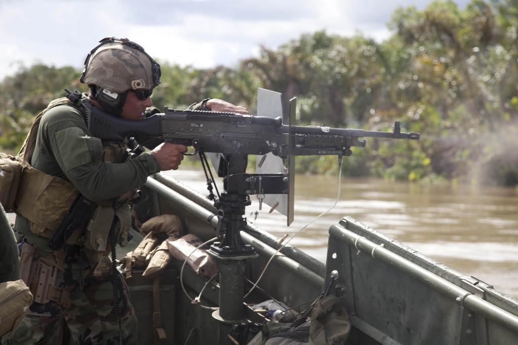 Live fire exercise in Colombia 