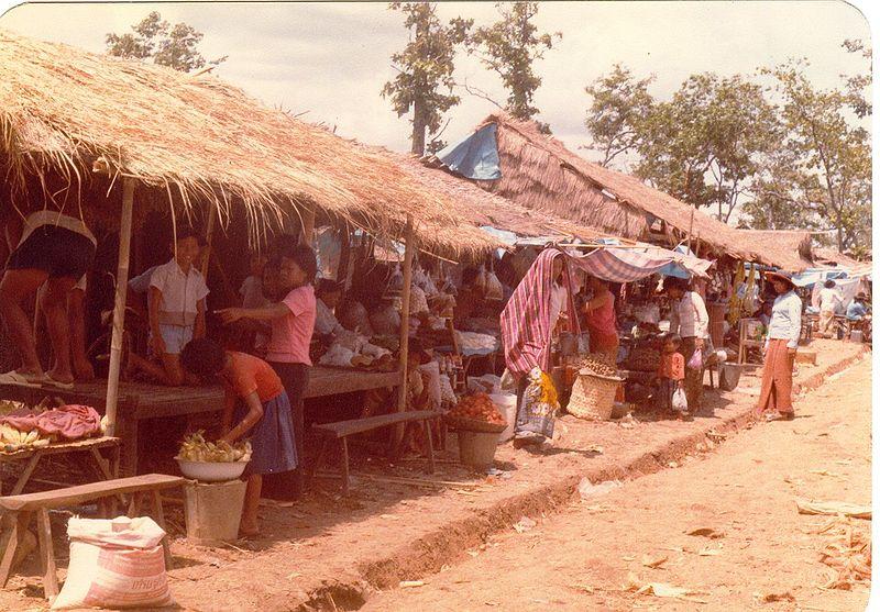 Market Stalls at Nong Samet Refugee Camp, Thailand, 1984