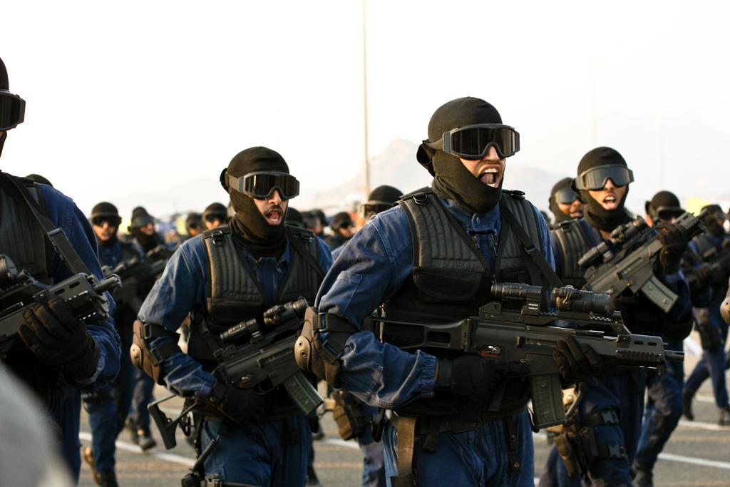 Saudi security forces on parade